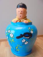 Beeld Kuifje en Bobbie in Vaas De blauwe lotus TinTin Herge, Ophalen, Kuifje, Zo goed als nieuw, Beeldje of Figuurtje
