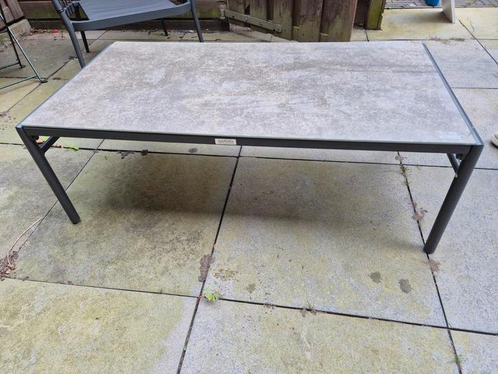 Kleine tuintafel 55x110cm NIEUW, Tuin en Terras, Tuintafels, Zo goed als nieuw, Rechthoekig, Aluminium, Ophalen
