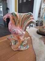 Vintage vaas met flamingo, Ophalen of Verzenden