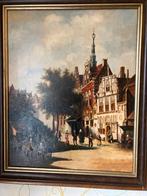 Klassiek Stadsgezicht Schilderij Ingelijst - Topconditie!!, Ophalen of Verzenden