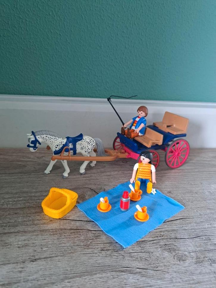 Playmobil 5226 paardenkoets met familie, Kinderen en Baby's, Speelgoed | Playmobil, Gebruikt, Complete set, Ophalen of Verzenden