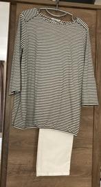 Ecru broek met gestreept shirt maat 42, Ophalen of Verzenden, Gedragen, Overige kleuren, W33 - W36 (confectie 42/44)