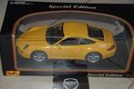 1:18 PORSCHE 911 997 COUPE yellow Maisto WRH, Verzenden, Zo goed als nieuw, Auto, Maisto