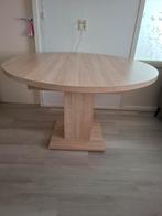 Mooie ronde uitschuifbare eettafel, Huis en Inrichting, Ophalen, Rond, Zo goed als nieuw, 75 cm of meer