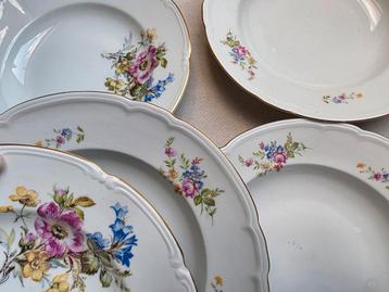 6 x Mix&match bloemetjes borden  beschikbaar voor biedingen
