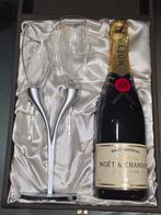 Moët en Chandon giftbox met fles en 2 glazen, Ophalen of Verzenden, Zo goed als nieuw, Frankrijk, Champagne