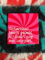 Porseleinen wandtegel met spreuk Sinterklaas, ?, Zo goed als nieuw, ?, ?