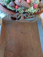 Antiek Brocante Dienblad met Paarden kerst hout, Antiek en Kunst, Curiosa en Brocante, Ophalen of Verzenden