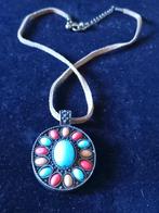 Bohemian ketting met kleurrijke hanger, Overige materialen, Verstelbaar, Overige kleuren, Ophalen of Verzenden