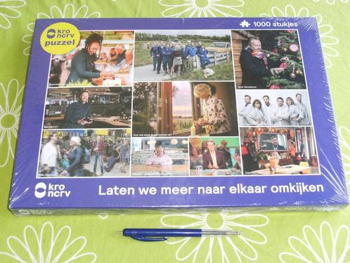 Nieuw in seal: KRO - NCRV puzzel - 1000 stukjes, Hobby en Vrije tijd, Denksport en Puzzels, Nieuw, Legpuzzel, 500 t/m 1500 stukjes