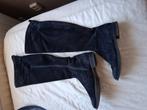 Dameslaars donkerblauw leer Italiaans merk eindigt op os, Kleding | Dames, Ophalen of Verzenden, Zo goed als nieuw, Blauw