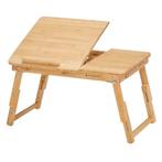 Bamboe Laptoptafel - Verstelbaar & Kantelbaar, Computers en Software, Laptoptafels, Ophalen of Verzenden, Nieuw, In hoogte verstelbaar