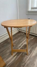 Bijzettafeltje blank hout, Huis en Inrichting, Tafels | Eettafels, Ophalen, Gebruikt, Ovaal, 50 tot 100 cm