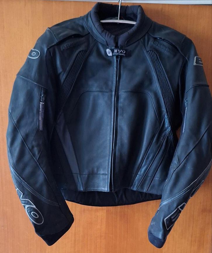 Mooi EVO leren motorjack maat 54 S/M. Zware kwaliteit., Motoren, Kleding | Motorkleding, Jas | leer, Tweedehands, Ophalen