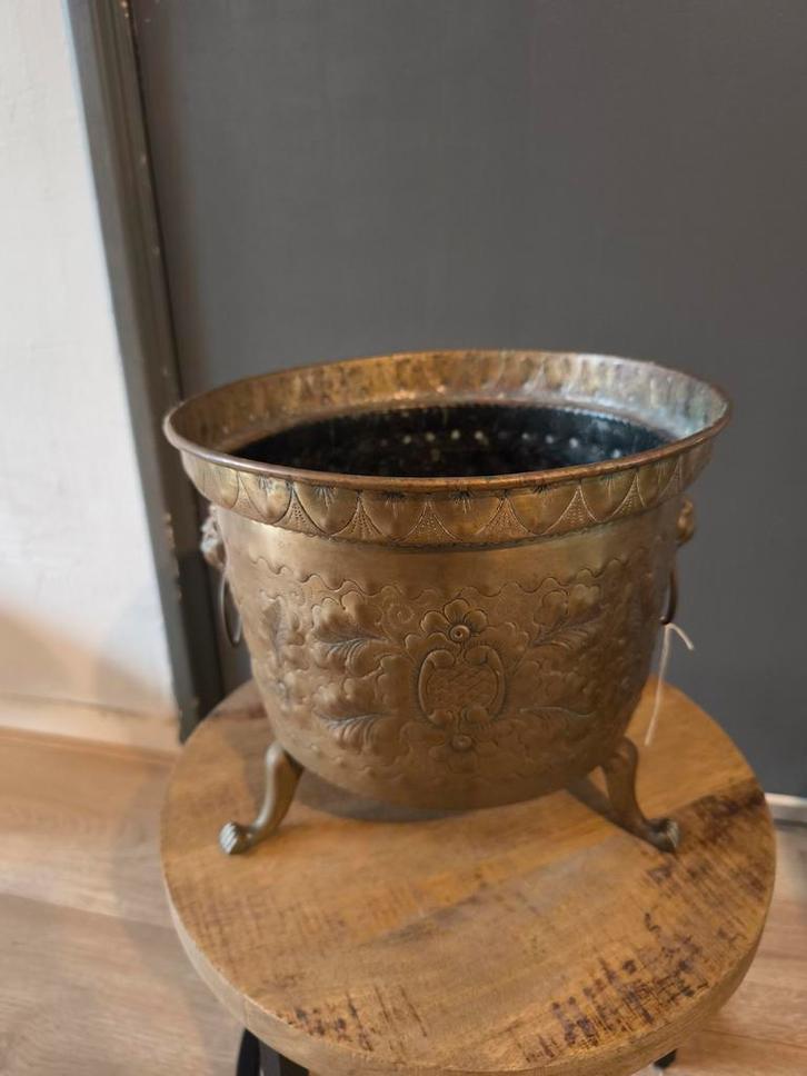 Friese Koperen Cachepot - Klaas Dijkstra Sneek, Antiek en Kunst, Antiek | Koper en Brons, Koper, Ophalen of Verzenden