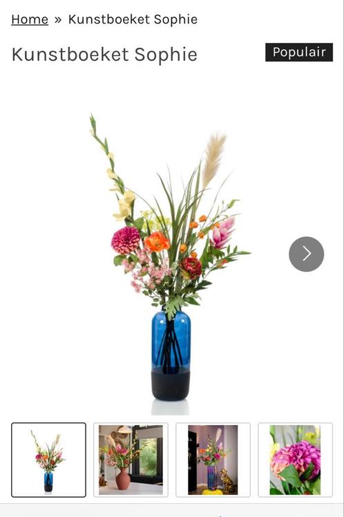 Zgan kunstbloemen boeket! Incl vaas, Huis en Inrichting, Woonaccessoires | Kunstplanten en Kunstbloemen, Zo goed als nieuw, Ophalen of Verzenden