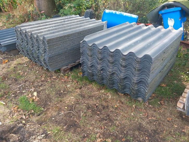 Golfplaten Eternit asbestvrij met NT-codering, jaar 2016, Doe-het-zelf en Verbouw, Dakpannen en Dakbedekking, Gebruikt, Golfplaat