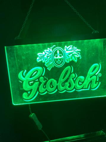 Grolsch neon hangbord/lamp beschikbaar voor biedingen