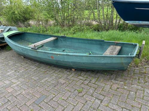 Stalen schouw, Watersport en Boten, Vis- en Consoleboten, Gebruikt, Tot 10 pk, 3 tot 6 meter, Benzine, Buitenboordmotor, Staal