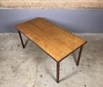 Industiele eettafel bureau staal massief eik, Ophalen, Gebruikt, 50 tot 100 cm, Vijf personen of meer