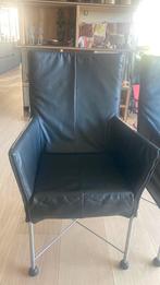 2 Chaplin stoen van Montis in zwart leer, Huis en Inrichting, Fauteuils, Ophalen, Gebruikt, Leer, Modern