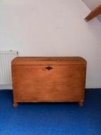 Massief houten kist / dekenkist – vintage uitstraling, Ophalen, Gebruikt, 50 tot 100 cm, 50 tot 75 cm