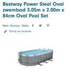 Zwembad Bestway 3.05m  2.00m x 84cm Ovaal, Ophalen, Zo goed als nieuw, 200 tot 400 cm, Rechthoekig