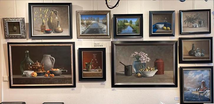 Frans Brommer, Stilleven in Helmantel Stijl, Antiek en Kunst, Kunst | Schilderijen | Klassiek, Ophalen of Verzenden