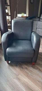 Zwarte fauteuil, Huis en Inrichting, Ophalen, Gebruikt, 75 tot 100 cm