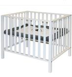 Witte vierkante box met boxkleed, Kinderen en Baby's, Boxen, Ophalen, Zo goed als nieuw, Vierkant, Boxkleed