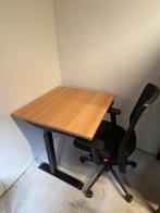 Zit Sta Bureau beuken automatisch + Gispen Bureaustoel nieuw, Huis en Inrichting, Bureaus, Ophalen, Zo goed als nieuw