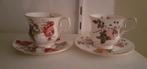 2x Bone China kop& schotels, Ophalen of Verzenden, Zo goed als nieuw, Porselein, Kop en/of schotel