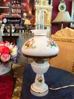 Brocante olielamp - tafellamp - elektrische olie lamp antiek, Ophalen of Verzenden