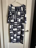 Elise Gug jurk – Made in Italy – navy/wit grafisch patroon –, Maat 38/40 (M), Wit, Elise Gug, Ophalen of Verzenden