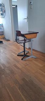 Vintage Schoolbureau met Stoel, Ophalen of Verzenden, Gebruikt, Bureau