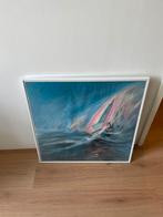 Schilderij Windsurfer Ingelijst - Watersport Kunstwerk, Antiek en Kunst, Kunst | Overige Kunst, Ophalen