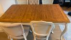 Country style Eetkamer tafel en 5 stoel + bench, Ophalen, Gebruikt, Country, 4 tot 6 stoelen