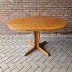 Vintage eettafel ronde tafel deense uitschuifbare eettafel, Antiek en Kunst, Ophalen of Verzenden