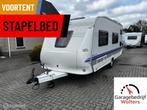 Hobby 500 KMFE STAPELBED treinzit vastbed voortent, Caravans en Kamperen, Caravans, Overige typen, Hobby, 7 tot 8 meter, Bedrijf