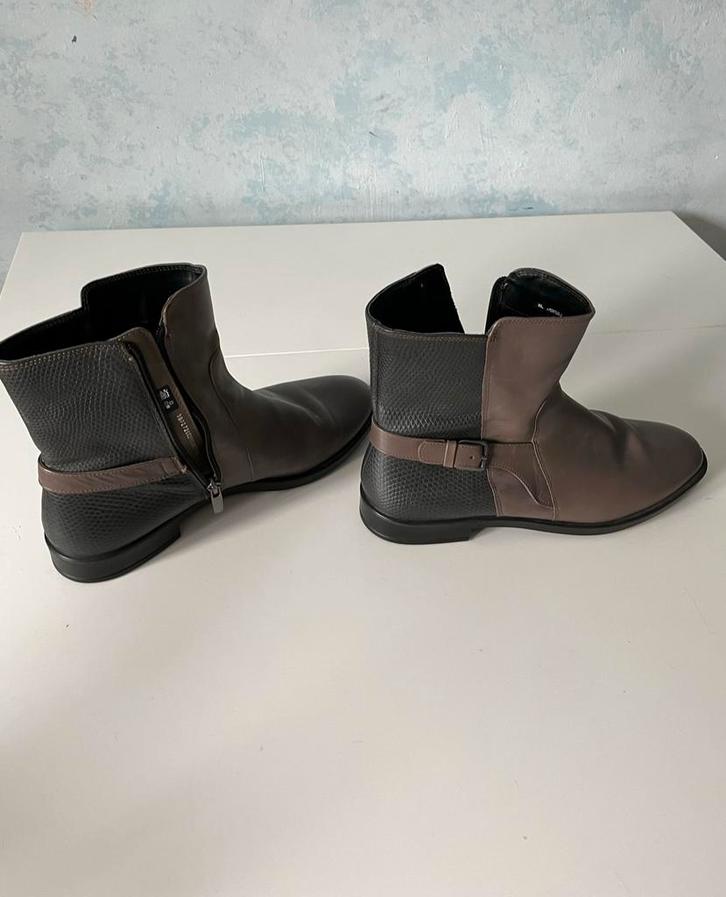 Nieuwe ECCO Laarsjes Maat 39 - Taupe/Antraciet, Kleding | Dames, Schoenen, Nieuw, Lage of Enkellaarzen, Grijs, Verzenden