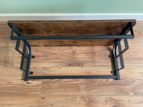Houten wandkapstok industrieel met plank, Huis en Inrichting, Woonaccessoires | Kapstokken, Zo goed als nieuw, Wandkapstok, Minder dan 100 cm