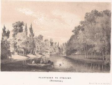 Utrecht Plantsoen te Utrecht (Heerenstraat.) Litho 1853 beschikbaar voor biedingen