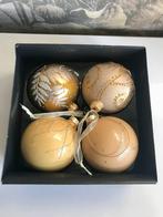 Grote kerstballen geel goud oker mosterdgeel 8 cm, Ophalen of Verzenden, Zo goed als nieuw