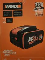 Nieuwe Worx 20V 4.0Ah Accu, Ophalen of Verzenden, Nieuw