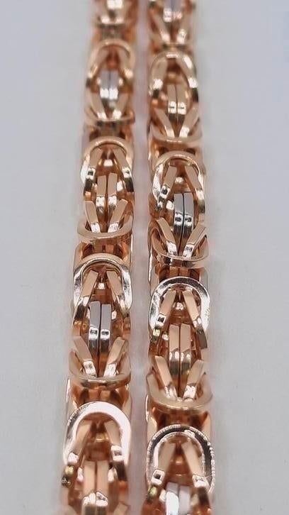 gouden Koningsketting 14kt fantasie, Sieraden, Tassen en Uiterlijk, Kettingen, Www.bredajuwelier.nl, Nieuw, Ophalen of Verzenden