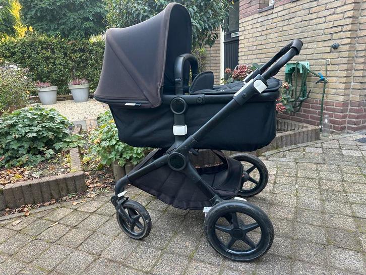 Bugaboo Fox 2 Kinderwagen (2 in 1) zwart, Kinderen en Baby's, Kinderwagens en Combinaties, Gebruikt, Combiwagen, Bugaboo, Met reiswieg