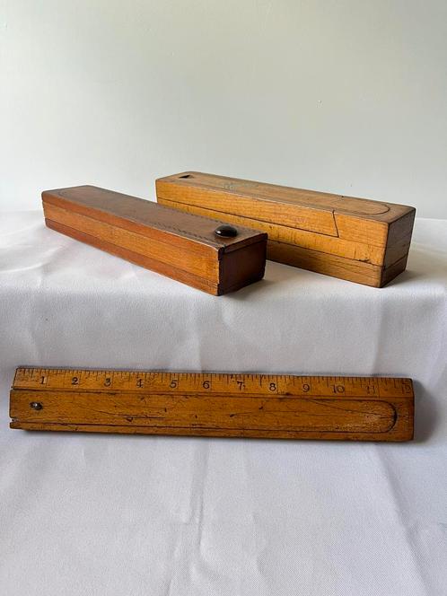 3 Vintage Griffeldoosjes met inhoud, Antiek en Kunst, Antiek | Kantoor en Zakelijk, Ophalen