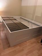 IKEA bed met lattenbodem - goedkoop!, Ophalen, Gebruikt, Eenpersoons, Wit