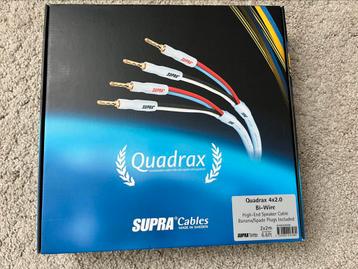 SUPRA Cables Quadrax bi-wire luidsprekerkabels 2 x 2 meter beschikbaar voor biedingen