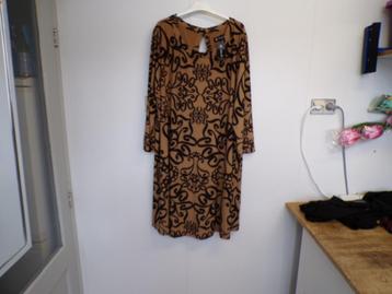 Jurk Chris Size bruin/zwart maat 4 - 54/56 nieuw! beschikbaar voor biedingen